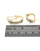 Diamond Fluted Accent 'J' Hoop Earrings in White and Yellow Gold